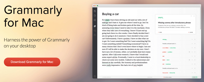 grammarly download for mac word